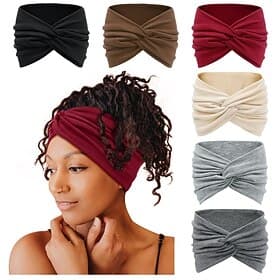 1PC Wide Headbands for Women, 7'' Extra Large Turban Headband Boho Hairband Hair Twisted Knot Accessories
