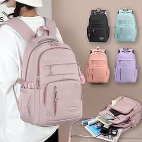 Zaino minimalista per ragazze preadolescenti, borsa scolastica casual resistente all'acqua per laptop, ideale per il campus, il ritorno a scuola e l'uso quotid