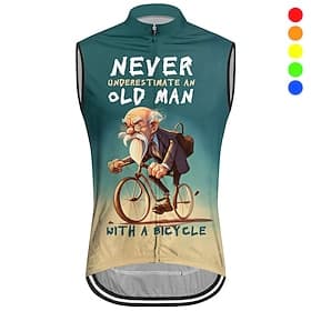 Homme Gilet de cyclisme Maillot de cyclisme Graphique Lettres  Chiffres Sans manches Cyclisme Gilet / Veste Maillot Top avec 3 poches arrière VTT Vélo tout ter