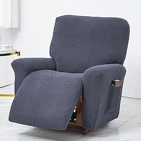 Stretch Recliner Covers Elastic Sofa Slipcover, Sofa Protector with Elastic Loop for Kids, Pets, Dogs, Cats