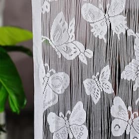 Butterflies String Curtain Doorway Curtain Tassels Beaded Curatin, Boho Macrame Sliding Door Curtain Wedding Tapestry Decoration, Room Divider for Pergola Outd