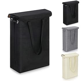 45L Thin Laundry Basket With Cover Narrow Hand Fine Hand Dirty Laundry Basket Bedroom Kindergarten Whole Basket Storage Bag