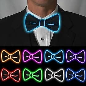 LED Bow Tie Luminous Carnival Flashing Necktie For Birthday Party Wedding Holiday Decoration Cosplay Costume