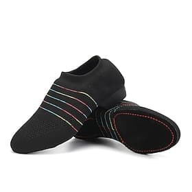Women's Breathable Knit Jazz Dance Shoes – Lightweight Slip-On Soft Sole Ballroom Sneakers for Latin, Ballet, and Fitness Training