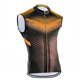 Herren Damen Fahrradweste Grafik Ärmellos Fahhrad Oberteil mit 3 Gesäßtaschen Mountainbike MTB Straßenradsport Schnelltrocknend Weich Reflektierende Streifen R