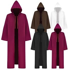 Anakin Skywalker Jedi Knight Cosplay Costume Hooded Cloak Men's Women's Adults' Carnival Masquerade
