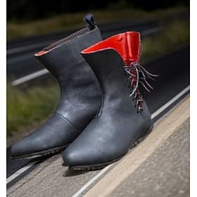 Vintage Medieval Renaissance Shoes Flat Jazz Boots Turn Shoes Pirate Knight Ritter Viking Ranger Elven Archery Solid Colored Fancy Dress Men's Unisex Celtic Pi