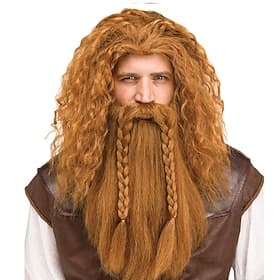 Cosplay Wigs Brown Curly Synthetic Hair Long Wigs Men's Wigs For Party