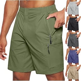 Men's Military Summer Outdoor Ripstop Quick Dry Multi Pockets Lightweight Black Green M L XL 2XL 3XL