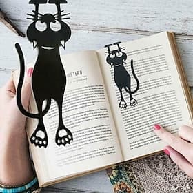 Cat Cute Bookmarks Reading Gifts, Cartoon Creative Bookmark Reusable Personalised Bookmark Multi-Functional Hollow Kitten Bookmarks, Easy to Carry for Home Off