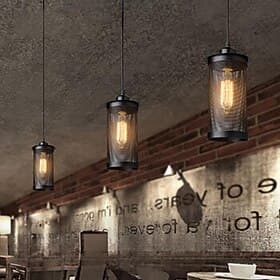 Ceiling Pendant Light, Retro Industrial Chandelier, Adjustable Height Iron Hanging Lamp, Metal Lamp Shade, Ceiling Light, Pendant Light for Dining Hallway Deco