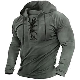 Men's Hoodie Tactical Hoodie Tactical Black Army Green Navy Blue Brown Hooded Plain Sports  Outdoor Daily Holiday Streetwear Cool Casual Spring   Fall Clothing