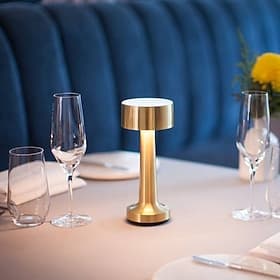 Restaurant Bar Table Lamp Metal Classical LED Table Lamp Eye Protection Hotel Restaurant Bedside USB Charging Touch Bar Control and Stepless Dimming