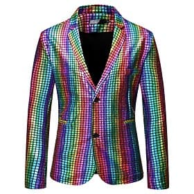 Disco Années 1980 Tenues Costumes  Blazers Blazer à Col Revers Disco Déguisement Homme Mascarade Club Soirée Défilé de la Fierté Adulte Manteau thumbnail 2
