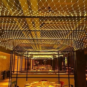 Solar Net Light Mesh Fairy String Light 6x4 880led IP65 Waterproof Garland With 8 Modes Timer Remote Controller For Garden Year Lawn  Holiday Decor Colorful St
