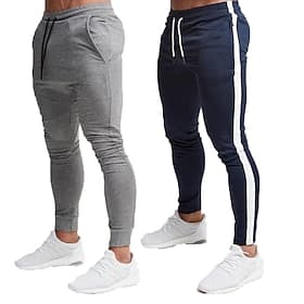 Men's Sweatpants Joggers Jogging Pants Training Pants Drawstring Side Pockets Solid Colored Breathable Moisture Wicking Athletic Athleisure Gym Casual / Sporty
