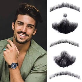 Fake Beard Imitation of Real Beard Film and Television Makeup Facial Mask and Invisible Beard Prop for Men Valentine's Day Gift for Him