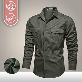 Men's Hiking Shirt / Button Down Shirts Fishing Shirt Tactical Military Shirt Long Sleeve Jacket Shirt Top Outdoor Breathable Quick Dry Lightweight Sweat wicki