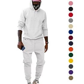 Men's Tracksuit Sweatsuit 2 Piece Athletic Winter Long Sleeve Thermal Warm Breathable Moisture Wicking Fitness Running Jogging Sportswear Activewear Solid Colo