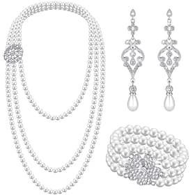Vintage 1920s The Great Gatsby Accessories Set Charleston Wedding Guest Fancy Dress Women's Masquerade Wedding Reception Bachelorette Party Festival Adults' Br