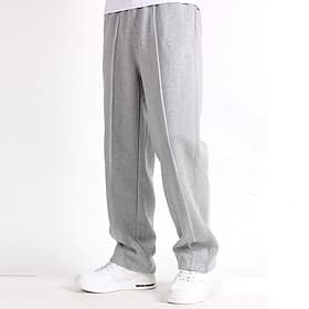 Herren Fleecehosen Jogginghose Trainingshose Jogginghose Jogger Jogginghose mit weitem Bein Hose Hosen Tasche Elastische Taille Glatt Komfort Atmungsaktiv Outd