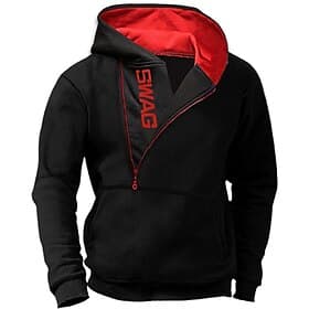 Men's Quarter Zip Hoodie Wine Red Royal Blue Blue Light Grey Hooded Letter Graphic Prints Print Sports  Outdoor Daily Sports Hot Stamping Designer Basic Casual