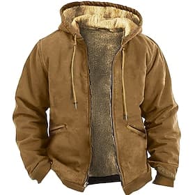 Men's Full Zip Hoodie Jacket Brown Brown 2 Gray Hooded Graphic Prints Zipper Casual Daily Holiday 3D Print Fleece Designer Thin fleece Winter Clothing Apparel