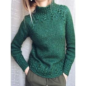 Women's Pullover Sweater Jumper Stylish Casual Soft Solid Color Cable Turtleneck Oversized Long Sleeve Regular Tops Knit Outdoor Daily Holiday Black Wine Fall