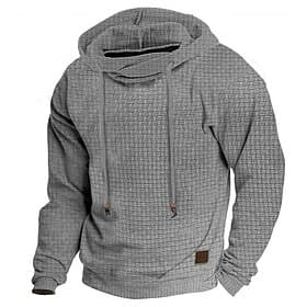 Men's Hoodie Apricot Black White Army Green Red Hooded Plain Daily Streetwear Sports  Outdoor Designer Basic Casual Spring   Fall Clothing Apparel Hoodies Swea