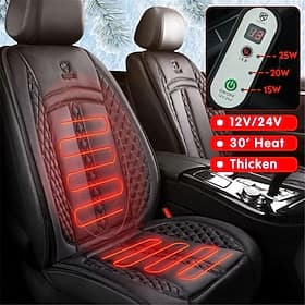 12V/24V Car Seat Heater 120CM Length, Universal Winter Electric Heated Seat Cushion, Warm Car Heating Mat