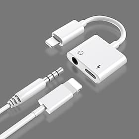 Adapter  Splitter For IPhone Headphones 2 In 1 Dual Interface For Iphone Charger Cable Aux Audio Adapter Converter For IPhone 13/12/11/X/XS/XR/8/7 IPad Support