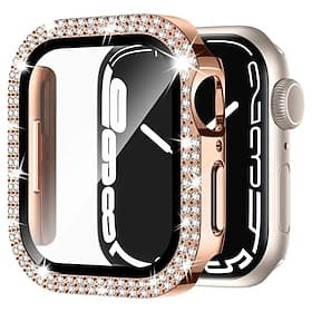 2 Pack Watch Case with Screen Protector Compatible with Apple Watch Series 8 7 41mm 45mm / Series 6 5 4 SE 40mm 44mm / Series 3 2 1 38mm 42mm Scratch Resistant