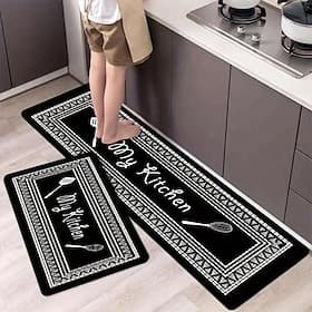 Kitchen Mat Geometric Non-Slip Oil Proof Rug Indoor Outdoor Mat Bedroom Decor Bathroom Mat Entrance Rug Door Mat