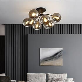 Creative Irregular Ceiling Chandelier Multi-Lights Glass 4/6 Light Ceiling Light Flush Mount Pendant Light Living Room Bedroom Dining Room Home Decor Hanging L