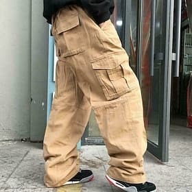 Men's Cargo Pants Cargo Trousers Combat Trousers Pocket Plain Comfort Soft Outdoor Daily Going out Casual Big and Tall Black Green