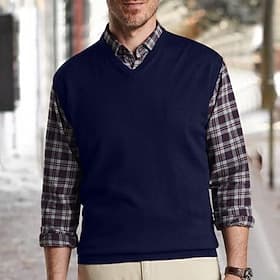 Men's Sweater Vest Dress Sweater Pullover Ribbed Knit Regular Tops Knitted Plain V Neck Modern Contemporary Work Daily Wear Clothing Apparel Sleeveless Winter