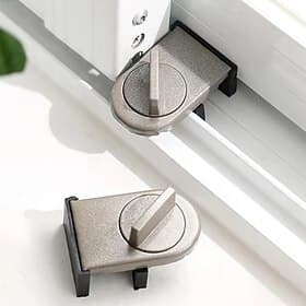 1pc Aluminum Alloy Sliding Door  Window Lock, With Anti-pinch, Anti-theft, Anti-fall Function  Safety Lock
