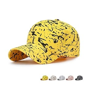 Unisex Baseball Cap Sun Hat Black White Polyester Fashion Casual Minimalism Outdoor Vacation Graphic Graffiti Adjustable Sunscreen Fashion