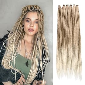 Extension Droit Tresses de boîte Cheveux Synthétiques Rajouts de Tresses 20 pièces