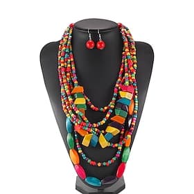 Halskette Ohrring Halskette Ohrringe Retro Vintage Böhmische Boho Aleación Für Cosplay Damen Modeschmuck Modeschmuck