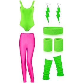 1980s One Piece PU Leather Rompers Fancy Dress Women's Halloween Carnival Masquerade Party / Evening Bachelorette Party Pride Parade Adults' 1 Pair of Earrings