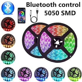 Waterproof LED Strip Light Tv USB Light 1/2/3/5Meters with Bluetooth APP Pool Light Strip 3K Control 5V String LED Band SMD5050 LED Ribbon