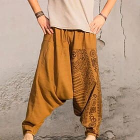 Herren Jogginghose Jogger Hose Hosen Sommerhosen Strandhose Haremshose Elastische Taille Drop Schritt Bedruckt Komfort Atmungsaktiv Casual Täglich Strand Boho
