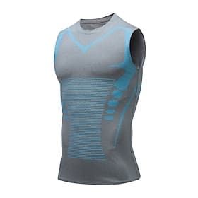 Men's Tank Top Fitness Tank Tank Undershirt Crew Neck Sleeveless Gym Sport Casual Daily Breathable Soft Color Block Blue Light Grey Activewear Polyester Fashio