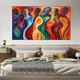 Abstract Figures Acrylic OIL Painting Handmade Modern Wall Art Painting Handmade Figurative Painting Abstract Wall Art Large Figure Abstract colorful wall Pain