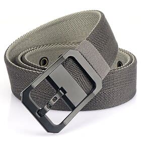 Men's Tactical Belt Canvas Belt Nylon Belt Alloy Durable Adjustable Plain Black White Outdoor Daily Waist Belt
