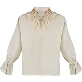 Retro Vintage Medieval Blouse / Shirt Men's Halloween Party Shirt sca Medieval Clothing