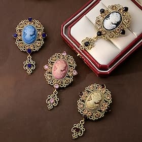 Rococo Baroque Victorian Brooch Pins Edwardian Fancy Dress Women's Royal Masquerade Event / Party Adults' Brooch