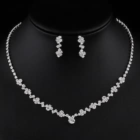 Bridal Jewelry Sets 1 set Rhinestone Alloy Earrings Necklace Women's Vintage Artistic Jewelry Set For Valentine's Day Special Occasion Casual
