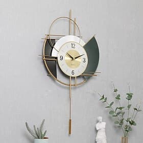wandklok moderne grote wandklokken voor woondecoratie stille niet-tikkende grote slinger wandklok voor woonkamer op batterijen gouden decoratieve wandklok voor